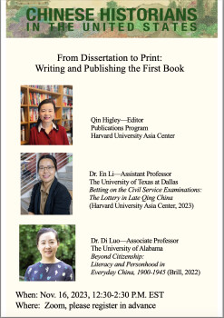 Speaker, "Why we write: the freedom of shaping academic career through writing and publishing the first book"